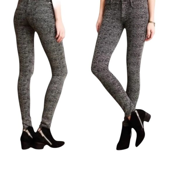 Mother The Looker Ankle Slim Fit Stretch Tweed Pants Gray Black Womens Size 31 - Picture 1 of 10